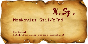 Moskovitz Szilárd névjegykártya